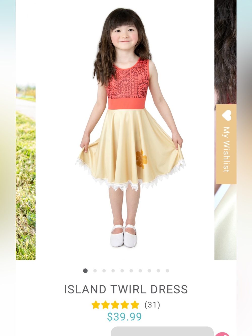 Girls little adventures Moana inspired twirl dress - Picture 11 of 12